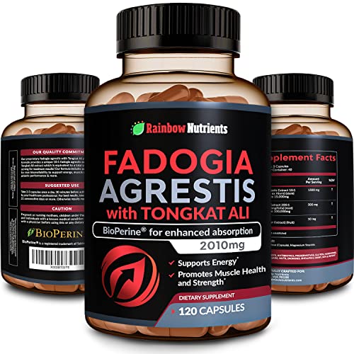 Fadogia Agrestis 15,000mg + Tongkat Ali 100,000mg + BioPerine® (120 Capsules) - Supports Energy, Strength, Muscle Health & Recovery, Drive & Athletic Performance - Non-GMO & Made in USA.