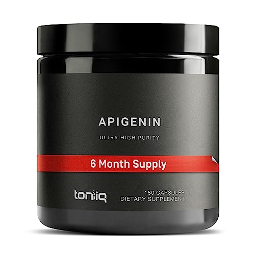 Toniiq Ultra High Strength Apigenin - 100mg Concentrated Formula - 98%+ Highly Purified - 180 Vegetarian Capsules